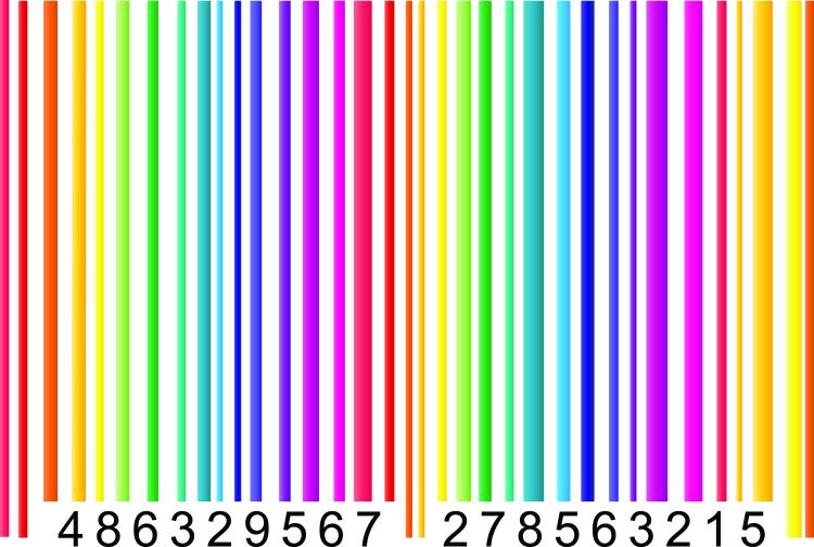 free vector Colorful barcode graphics vector